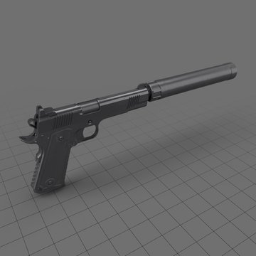 Pistol with silencer