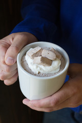 Homemade hot chocolate with homemade marshmallows