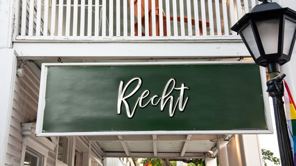 Obraz premium Schild 338 - Recht