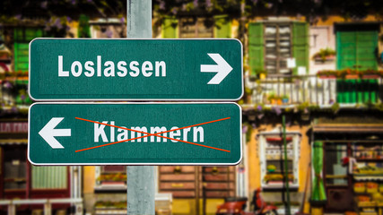 Fototapeta premium Schild 350 - Loslassen