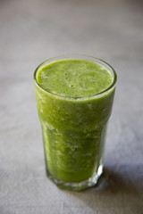 Green juice in glass