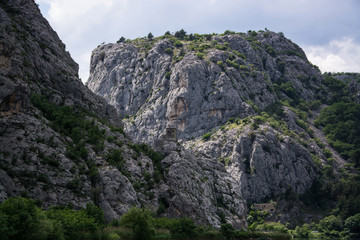 Fototapeta na wymiar Cetina-Schlucht, Omis, Kroatien