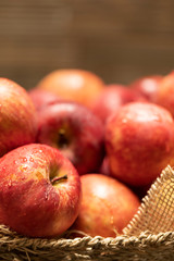 a basket of freshly picked apples 