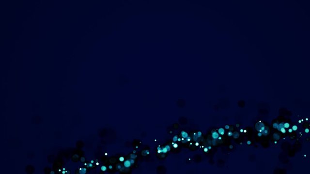 blue particles on dark background