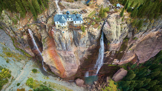 Aerial Bridal Veil Falls Telluride