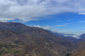 Naklejka premium roadside view on the landscape of ecuador