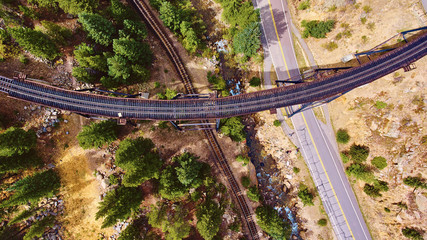 Obraz premium Aerial Train in Colorado Georgetown