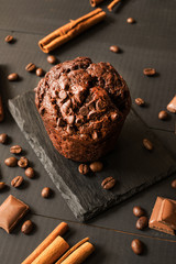 tasty chocolate muffin