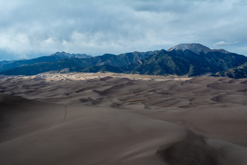 Sand dunes in the mountains - 228756344