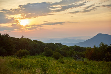 beautiful mountain sunrise