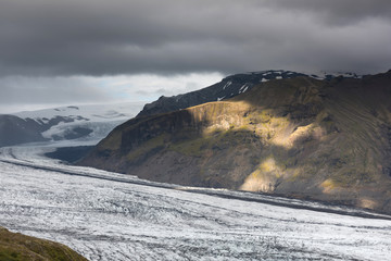 Skaftafell glacier, Vatnajokull National Park in Iceland