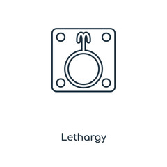 Lethargy concept line icon. Linear Lethargy concept outline symbol design. This simple element illustration can be used for web and mobile UI/UX.