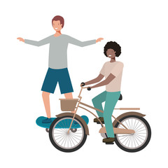 Obraz premium men practicing sports avatar character