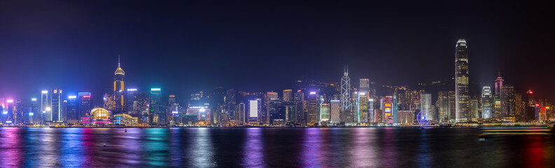 Hong Kong skyline by night