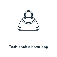 fashionable hand bag icon vector