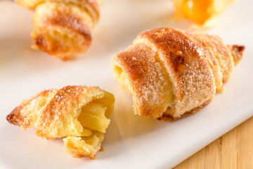 Small croissant with physalis fruits