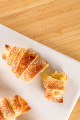 Small croissant with physalis fruits