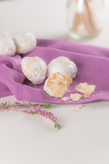 Traditional portuguese sweets beijinhos