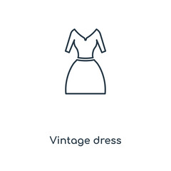 vintage dress icon vector