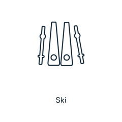 ski icon vector