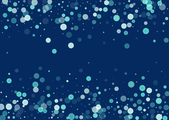 White glitter on blue background. 
