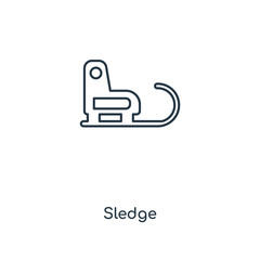 sledge icon vector