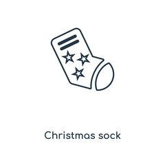 christmas sock icon vector