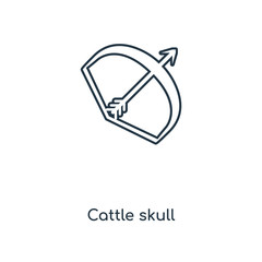 cattle skull icon vector