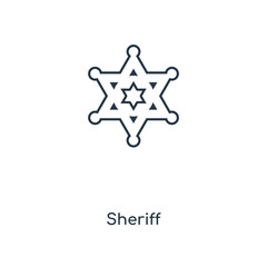 sheriff icon vector