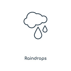 raindrops icon vector