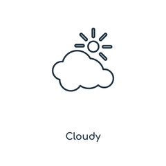 cloudy icon vector