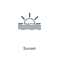 sunset icon vector