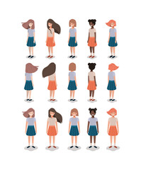 group of young girls