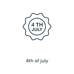 4th of july icon vector
