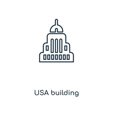 usa building icon vector