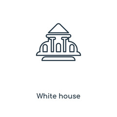 white house icon vector