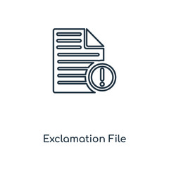 exclamation file icon vector