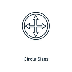 circle sizes icon vector