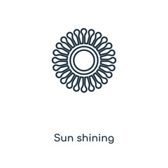 sun shining icon vector