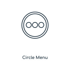 circle menu icon vector