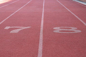 Track and Field Race Course Lanes