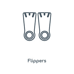 flippers icon vector