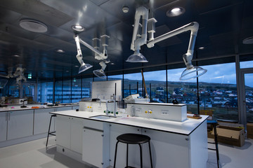 A laboratory in a college in the Faroe Islands