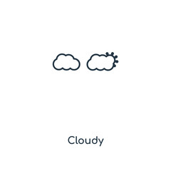 cloudy icon vector