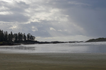 Moody sky at beach