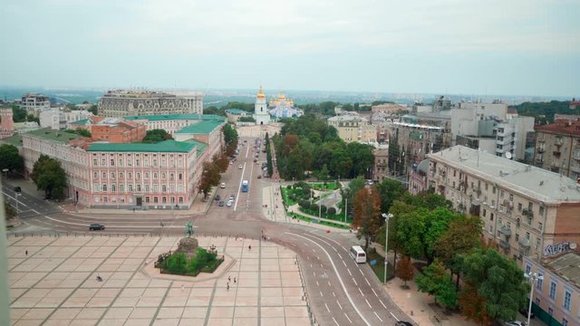 Aerial view of  Bohdan Khmelnytsky Monument