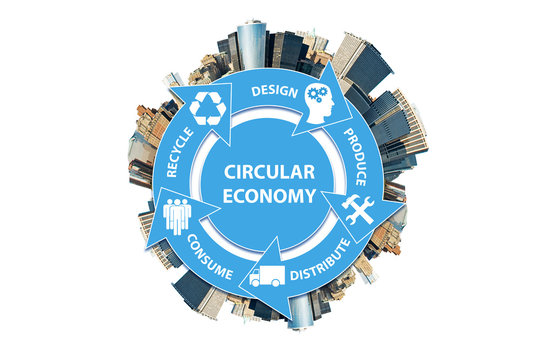 Illustration of concept circular economy