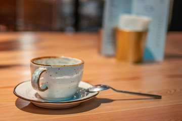 empty ceramic cup