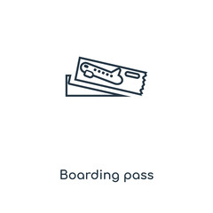 boarding pass icon vector