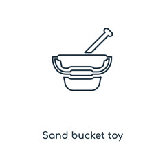 sand bucket toy icon vector